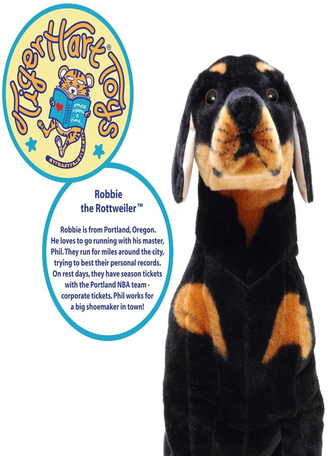 TigerHart Robbie The Rottweiler - 26 Inch Tall Stuffed Animal Plush Dog - Image 2
